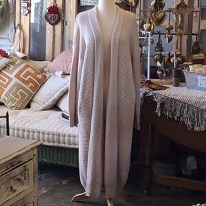 0141 Miholl Cozy Cream Knit Cardigan; GUC size XL